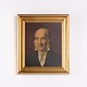 Print on Board with Portrait of Grundtvig in Gilt Frame ...