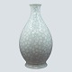 Bing & Grøndahl; Art Nouveau porcelain vase with floral pattern in white and grey-blue