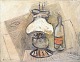 Eric Lundberg, oil on canvas, listed Swedish artist.Expressive still life executed in oil ...