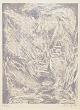 Per Kirkeby, colour zincograph, listed Danish visual artist.Abstract composition executed as ...