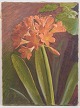 Danish floral still life, oil on canvas.Naturalistic floral still life depicting a flowering ...