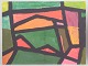 Fritz Keller, abstract oil painting on paper, listed German visual artist.Abstract ...