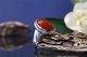 Vintage Georg Jensen sterling silver carnelian ring.Design number 46B.This was produced ...
