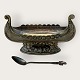 NorwaySilver Viking ShipGlass Salt Cellar*DKK 1250