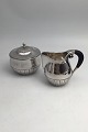 Georg Jensen og Wendel Sterling Silver Creamer and Sugar Bowl No. 45DCreramer H 8.5 cm(3.34 ...