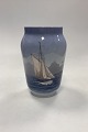 Royal Copenhagen Art Nouveau Vase with ship motif No. 2842/3604. Measures 21.5 cm / 8.46 in. 4th ...