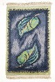 Swedish handwoven rya carpet.Handwoven wool rya carpet with a deep pile featuring a stylised ...