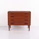 Danish Teak Dresser with Hidden Vanity and Mirror 1960s