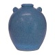 Blue glazed stoneware vase by Michael Andersen. H: 17cm