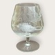 Large cognac glass with many cuts, grapes / leaves, etc., 12cm high, 10cm in diameter *Excellent ...