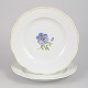 Meissen, set of two dinner plates.Set of two white porcelain dinner plates with a ...