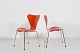 Arne Jacobsen (1902-1971)Stacking chairs "Syveren" Seven Chairswith original orange ...