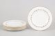 Royal Worcester Gold Chantilly, set of seven dessert plates.Set of seven white porcelain ...