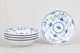 Royal Copenhagen Blue Fluted Half Lace, set of five small bowls.Set of five small bowls in ...