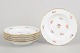 Meissen, set of six deep pasta plates.Elegant porcelain set in the Saxon Flower pattern, ...