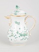 Meissen, coffee pot.Elegant porcelain coffee pot in the Green Indian Flower pattern, featuring ...
