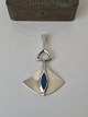 Bjørn Sigurd Østern for David Andersen beautiful pendant in sterling silver with blue enamel. ...
