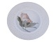 Royal Copenhagen Art Nouveau luncheon plate with rose on dotted form from 1898-1923