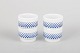 Lyngby/Danild, set of four egg cups.Set of four porcelain egg cups decorated with a blue ...