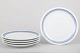 Lyngby/Danild, set of five dinner plates.Set of five porcelain dinner plates decorated with ...