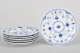 Royal Copenhagen Blue Fluted Half Lace, set of six plates.Elegant set of six plates in fluted ...