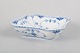 Royal Copenhagen Blue Fluted Half Lace, square bowl.Elegant square bowl in fluted white ...