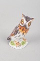 Meissen miniature owl.Hand-painted porcelain miniature figure depicting an owl with finely ...