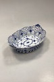 Royal Copenhagen Blue Fluted Full Lace Bread Basket No. 1002. Repair in the middle, chipping on ...