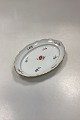 Meissen Porcelain Oval Dish, Small with Flower Design. Measures 25 cm x 17.7 cm / 9.84 in. x ...