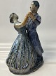 L. Hjorth Bornholm pottery, Dancing couple, Viennese waltz.Decoration number Z4.Height ...