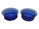Holmegaard Amfora, small tray in blue glass.Designed by Michael Bang in 1992.Diameter ...