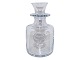 Holmegaard, small decanter in clear glass with drinking glass and heart called ...
