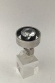 Hans Hansen Sterling Silver Modern Ring ZirkonMeasures Ring Str. 50 (US 5 1/4)  head 2.7 cm ...