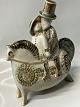 Figurine, ceramic, Couple on horse "Honeymoon", Søholm, Bornholm, DenmarkSigned SIMON 865. ...