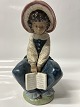 Lladro, Large Spanish Figurine: Girl with Book.Height 21.5 cm.Perfect condition.