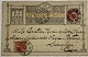 Christian IX 10 øre red, 2 stamps on a beautiful postcard. Sent to China. Arrival postmark ...