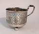 Russian silver cup 84 (875). Height 6.5 cm. Diameter 7.3 cm. Produced 1874.