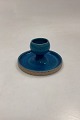 Kaehler Ceramics Stoneware  Candlestick Turquoise Glaze. Designed by Kaehler Denmark. Measures ...