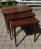 Rosewood nesting tables from Møbelintasia. Manufactured in the 1960s. One leg has a crack (see ...