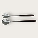 Salad set in teak and steel, Made in Norway in the 1960s, 27cm long * Fine condition*