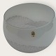 Holmegaard, Sakura bowl in white and pink glass 14cm high, 20cm in diameter, Design Michael Bang ...