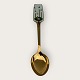 A. Michelsen, Christmas spoon, Advent wreath, Gold-plated Sterling silver, 16cm long, Design ...