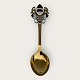 A. Michelsen, Christmas spoon, Santa Claus / Reindeer, Gold-plated Sterling silver, 16cm long, ...