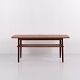 Coffee table crafted in teak with a lower shelf, made in Denmark during the 1960s. The table ...