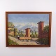 Oil painting on canvas depicting a southern mountain landscape. The painting is signed Mogens ...