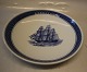 1 pcs in stock0936-46 Round cake dish 25 cm Sailship service Royal Copenhagen Blue Aluminia ...