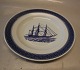 12 pcs in stock0945-12 Side plate 19 cm Sailship service Royal Copenhagen Blue Aluminia ...