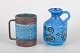 Aldo Londi for Bitossi, mug and pitcher.Decorative ceramic mug and pitcher with sculptural ...