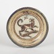 Knud Kyhn for Royal Copenhagen, stoneware dish.Round stoneware dish, model 21445, decorated ...
