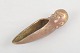 Chinese bronze scoop or tea scoop.Decorative Oriental object crafted in patinated bronze. ...